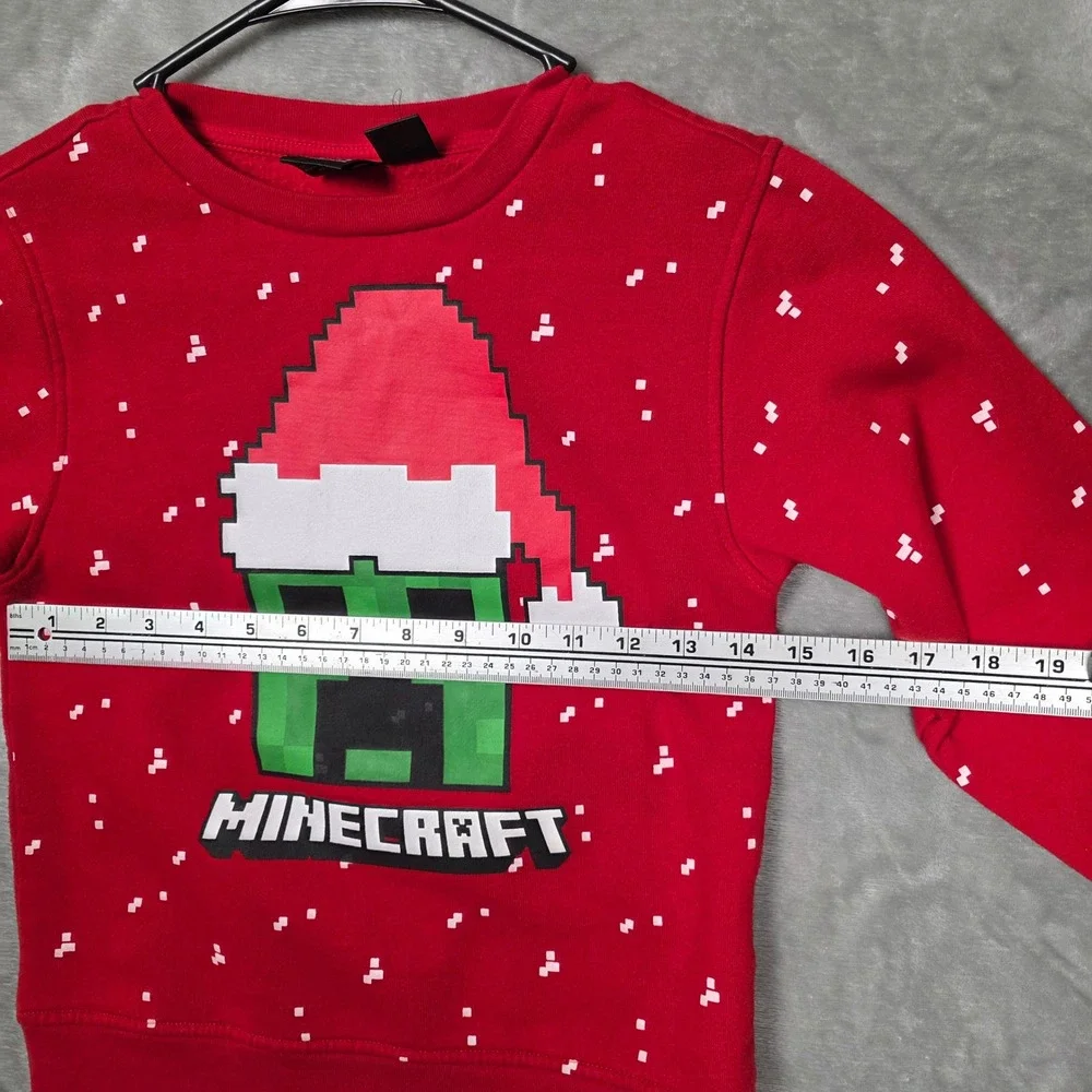 Mad Engine Minecraft Holiday Sweatshirt Red Big Kids‎ S Graphic